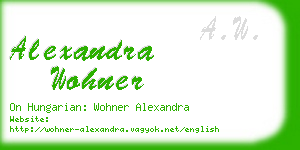 alexandra wohner business card